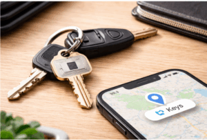 PinPoint sticker on small key, solving the problem that other trackers don't